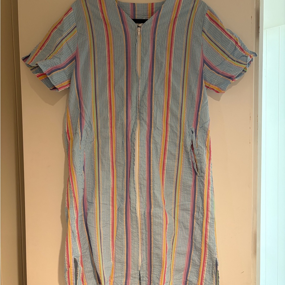 Nordstrom Vintage Multicolor Striped House Coat